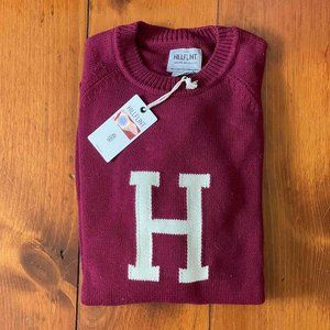 Hillflint Harvard 'H' Letter Sweater - Crimson Size Medium